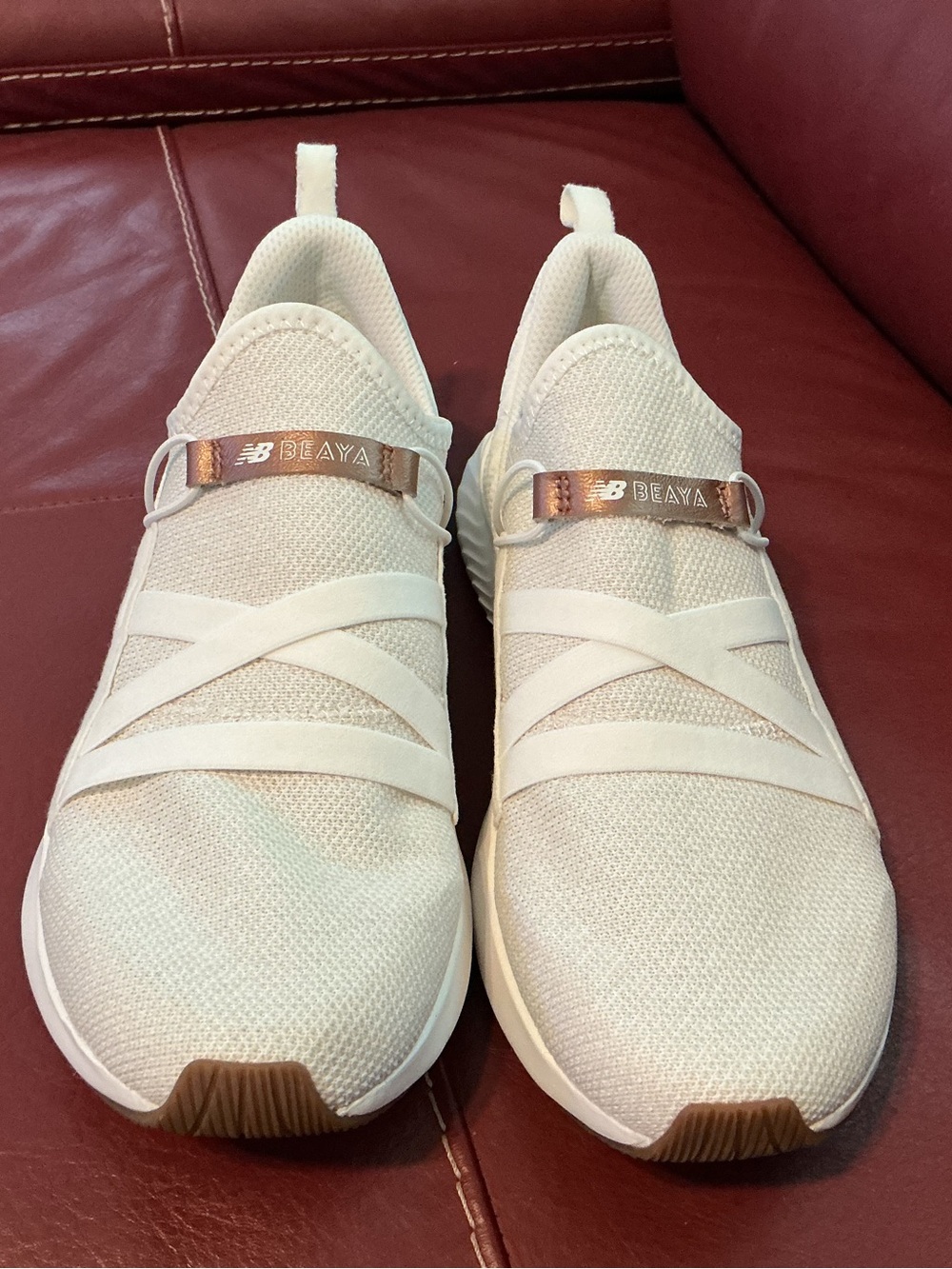New Balance Beaya Slip-On Sneakers in Cream with Rose Gold Size 12 Womens